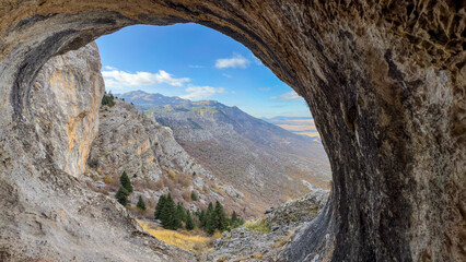 cave used in ancient times on the top of the mountains