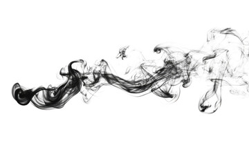 Wisps of gray smoke swirling against a black background