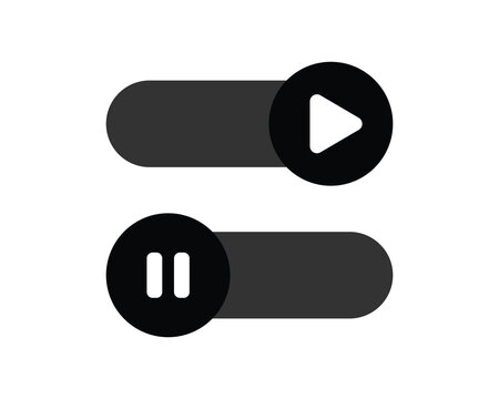 Auto play icon, toggle switch vector design. Autoplay button icon. Auto play media buttons