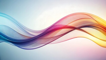 Abstract rainbow wave of light and color