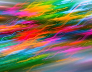 Abstract Colorful Light Trails Motion