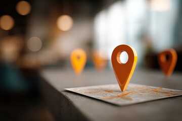 Exploring local SEO strategy with digital marketing concepts and location markers on a map to boost online visibility and customer engagement