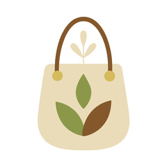 Eco friendly organic baby bag vector art earthy.