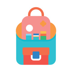 Functional baby school bag vector organized pocked.