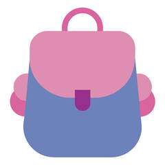 Simple smooth baby school bag silhouette barely.