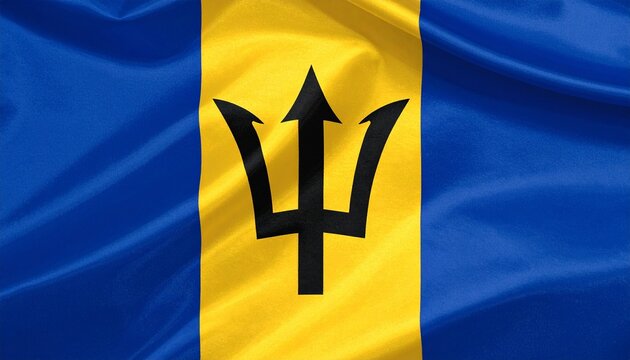 flag of Barbados - Powered by Adobe
