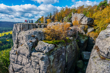 Szczeliniec Wielki w Górach Stołowych, na terenie Parku Narodowego Gór Stołowych. 