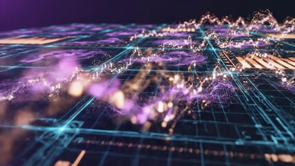 Abstract digital data visualization with charts and graphs for business and technology - Powered by Adobe