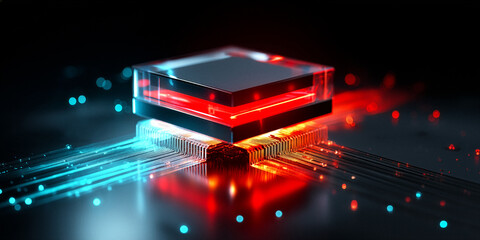 Futuristic Tech Concept Featuring Self-Evolving Ai Microchip 02