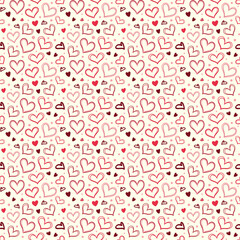 seamless pattern with hearts