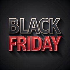 Black friday sale promotion typography