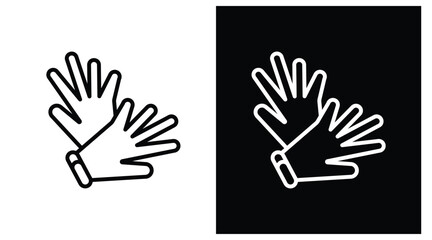 Obraz premium gloves Two-tone version in black and white background