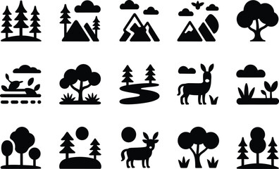 Obraz premium Nature icon set
