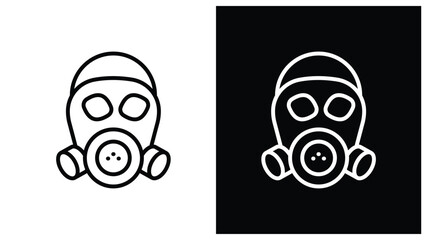 mask Two-tone version in black and white background