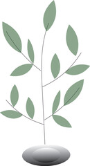 Seamless vector pattern of natural green foliage leaves, branches, and illustration for a spring or summer floral decoration