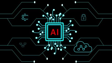 Data scientist, Software developer using AI for data analytics and engineering, digital technology. AI technology with database management, cloud computing and data exchange, machine learning .4K  - Powered by Adobe