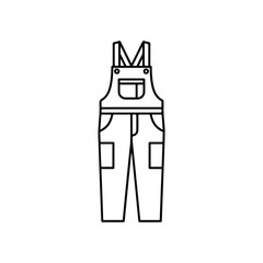 Overalls isolated on, workwear and fashion garment concept