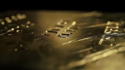 Gleaming Gold Bar with Abstract Texture and Reflections, Luxury Investment Concept