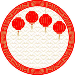chinese frame design gold and red colour vector 