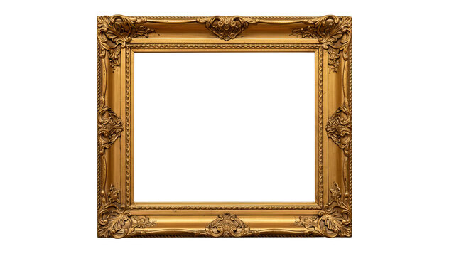 Single gold frame with strong baroque-style sculpting and deep antique-inspired detail, creating a bold, historic, classic piece.