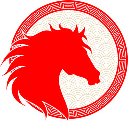 vector illustration year of the horse 