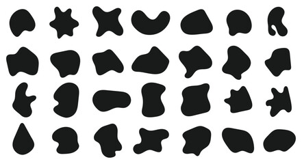 Simple modern blob shapes featuring fluid curves, soft organic outlines, and rounded abstract design