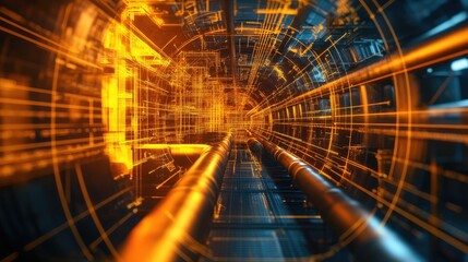 Abstract digital tunnel transmitting data and network connections