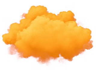 Orange cloud smoke fog vapor mist fluffy isolated transparent soft dreamy floating airy surreal abstract background design element effect atmospheric calm peaceful tranquil fantasy magical
