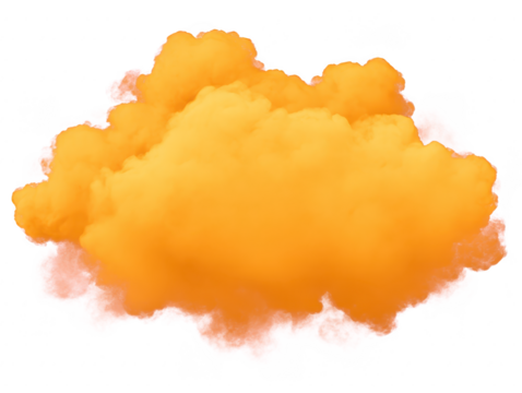 Orange cloud smoke fog vapor mist fluffy isolated transparent soft dreamy floating airy surreal abstract background design element effect atmospheric calm peaceful tranquil fantasy magical - Powered by Adobe