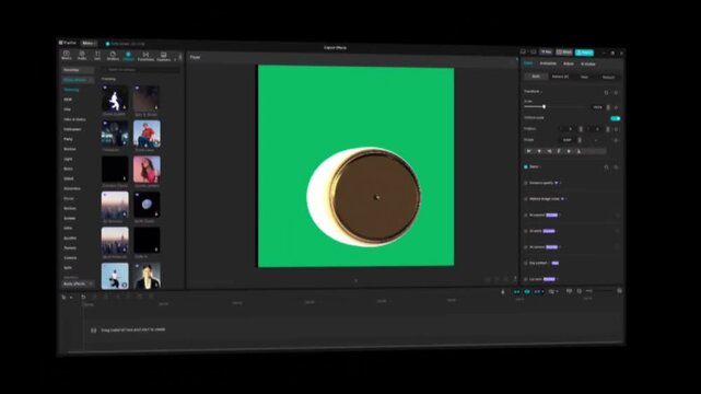 Dramatic bullet shatters computer screen with design project