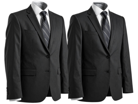  Formal Business Suit and Tie on Transparent Background Headless Professional Attire Photo - Powered by Adobe