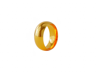 Shiny gold ring classic jewelry elegant design reflective surface isolated on transparency background luxury accessory wedding band minimal style polished finish timeless beauty
