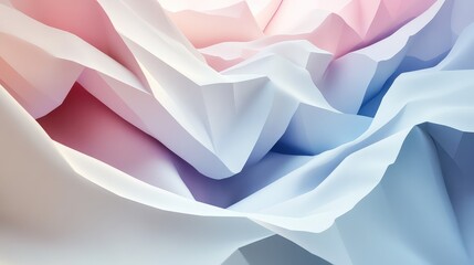 Abstract geometric landscape in soft pastel colors