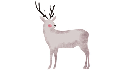 Obraz premium watercolor deer png, cute deer png, reindeer clipart png