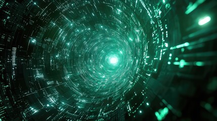 Digital tunnel connecting data with cyberspace network