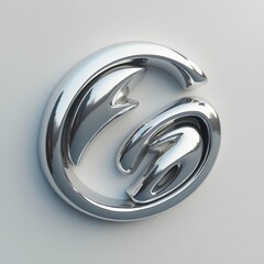 Chrome metallic logo