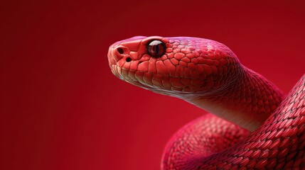 chinese new year 2025 year of the snake snake red background copy space for text