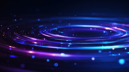 Swirling colorful light patterns creating a mesmerizing visual in an abstract background during a night setting