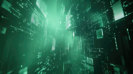 Digital data network cyberspace grid abstract background