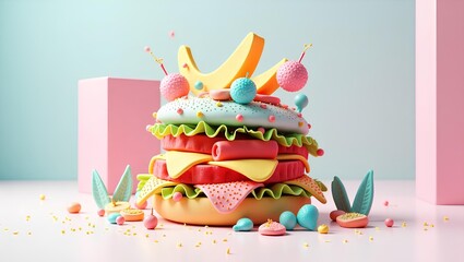 Vibrant 3D Food Concept