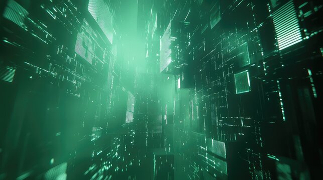 Digital data network cyberspace grid abstract background