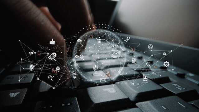 Global AI network showing connection between AI, global, and network elements across the digital world and data infrastructure Marrow