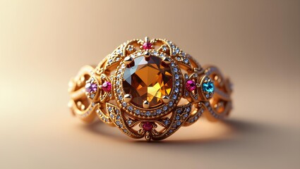 Elegant Gemstone Jewelry Render