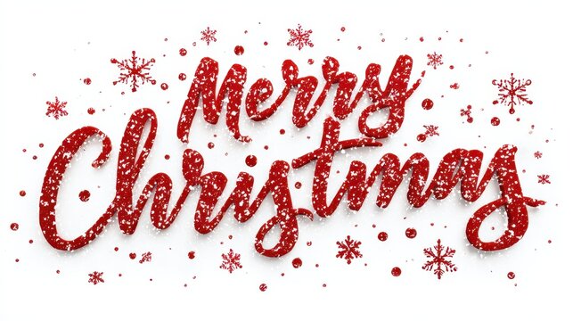festive red script greeting with snowflakes and dots isolated on a transparent background christmas holiday