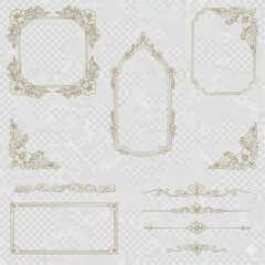 高級感ある枠や装飾のセット