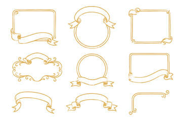 高級感ある枠や装飾のセット