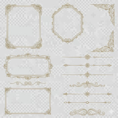高級感ある枠や装飾のセット