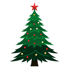 Obraz premium Christmas tree isolated on