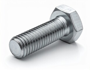 Bolt Close Up, metallic tool isolated on white background