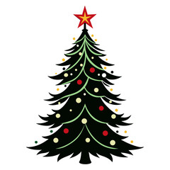 Obraz premium Christmas tree isolated on